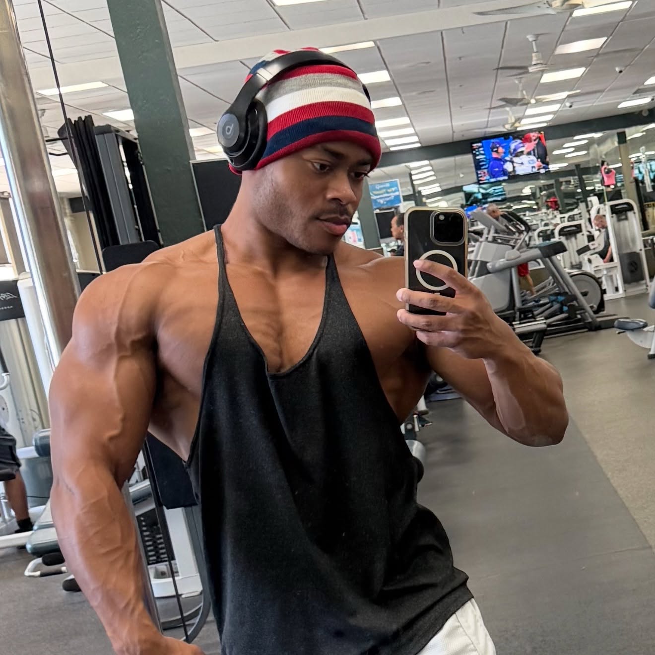 Zeke Hayes training at the gym